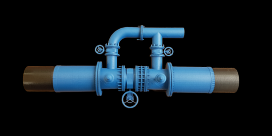 Maquette de canalisation - 3D